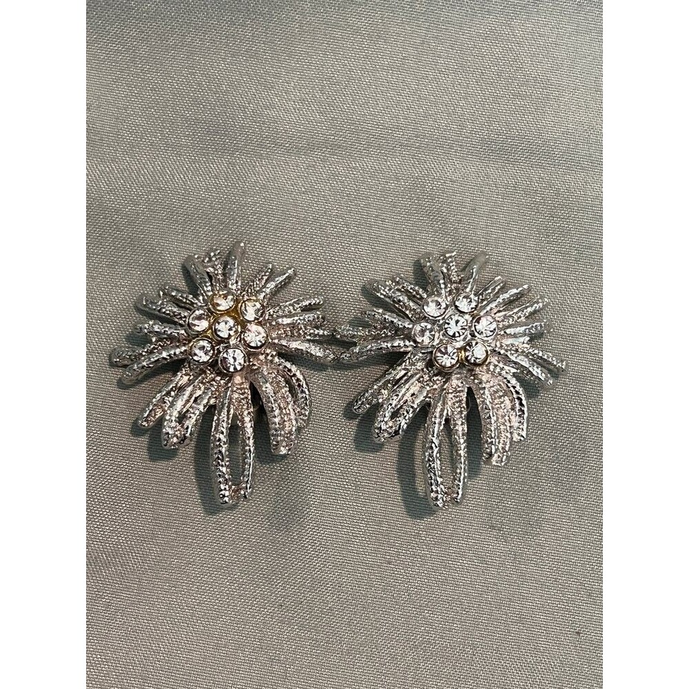 Vintage Rhinestone Clip-On Earrings